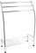 Meuble Porte serviettes sur pied métal finition chromée pour salle de bain, toilettes ou cuisine.