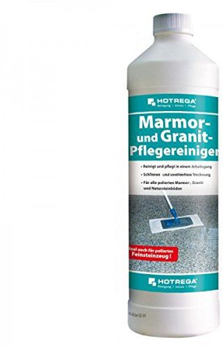 HOTREGA Marmor- und Granit-Pflegereiniger 1 l - Hochergiebiges Wischpflegekonzentrat Reinigt und pflegt