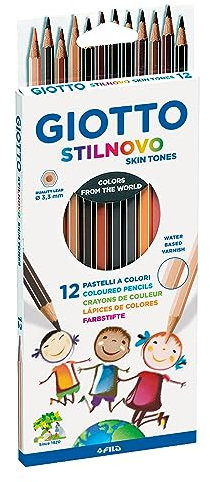 Giotto 2574 00 Stilnovo Skin Tones, Farbstift, Set mit 12 Stiften
