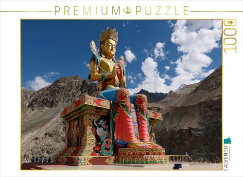 CALVENDO Puzzle Statue of Maitreya Buddha (höhe ca. 32m) im Nubra-Tal | 1000 Teile Lege-Größe 64 x 48 cm Foto-Puzzle für glückliche Stunden