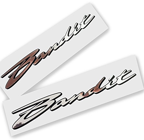 Bandit Silber Chrom auf Schwarz Grafik Aufkleber Aufkleber X 2