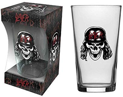 Slayer Pint Glass Wehrmacht Band Logo Official Boxed One Size