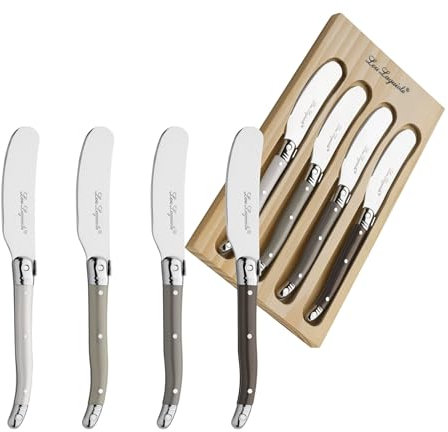 Lou Laguiole Tradition - Coffret bois 4 tartineurs mixés