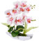 Künstliche Orchidee unechte Orchidee Pflanze Rosa Orchidee Blumen wie echt,gefälschte Blumen mit Vase gefälschte Pflanzen mit Porzellan-Töpfen künstlicher Bonsai Indoor Home Dekoration
