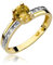 Damen Ring 585 14k Gold Gelbgold echt Citrin Edelstein Diamanten Brillanten