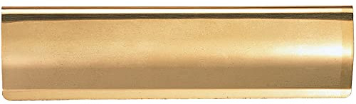 Innenbriefkasten-Abdeckklappe – 280 x 62 mm – poliertes Messing | Vordertür-Briefkasten-Abdeckung – für den Innen- und Außenbereich – Türpfostenklappe
