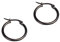 Lieson Ohrstecker Herren Edelstahl, Creolen Ohrringe Schwarz Ohrstecker Einfach Rund 35MM
