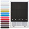 FURNISHED Square Eyelet Light Filtering Polyester Daylight Kitchen Blinds Trimmable Window Blind, Black, 200W x 165H cm