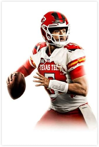1000 Teile Puzzle Patrick Mahomes II Fußballplakat Sport (6) Holz Puzzle Erwachsene Stress Freisetzung Spiel 1000 Piece 29.5x19.6inch(75x50cm) Kein Rahmen
