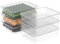 Cetomo 5L*6 Boîte Conservation Alimentaire, Conteneur Alimentaire, Boîte de Rangement, Récipient de Congélateur avec Couvercle, Sécuritaire au Micro-ondes, Sans BPA, Plastique, Clair, 5L-Lot de 6