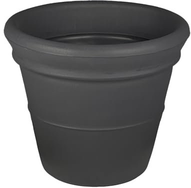 Design-Pflanztopf Lugano aus Kunststoff XXL Blumentopf (Pflanztopf Farbe: Anthrazit; 55 cm)
