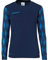 uhlsport Reaction Goalkeeper Set JUNIOR Jugend Torwart Torhüter Fußball Set aus gepolstertem Shirt und Hose, komplette Torhüterbekleidung/Set für Jugendliche - Marine/Fluo blau - Größe 116