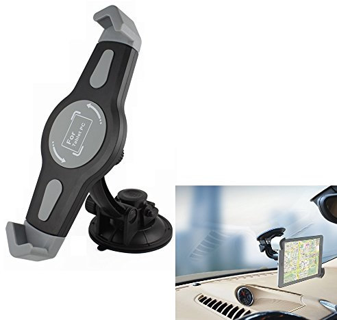 K-S-Trade Support Voiture Pour Samsung Galaxy Tab S8+ 5G Support Pare-Brise Compatible Avec Samsung Galaxy Tab S8+ 5G Monture Tablette Voiture Socle Mount Holder Berceau Tableau De Bord Titulaire Noir