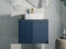 Vente-unique Josepha Badm«Ùbel zum Aufh«œngen, einfaches Waschbecken, geriffelt, Blau, 60 cm