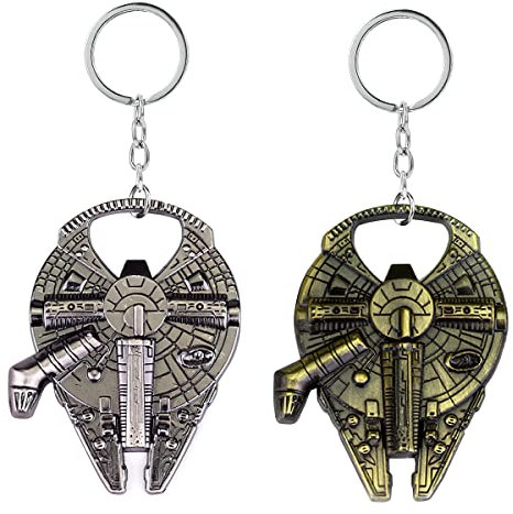 Ouvre Bouteille, FainFun 2 Pièce Décapsuleur Porte Clef, Porte Cles Decapsuleur en Metal pour Bière Cola Soda, Ouvre Bouteille Porte Clé, Cadeaux pour Homme et Fans(S)