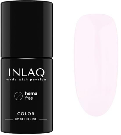 INLAQ® UV Nagellack Marshmallow - 6 ml Hema Free - Langlebiger UV Lack - Nail Polish - Essential Kollektion - Gelnägel - Shellac Gel - Gellack ohne Hema | 1006- Marshmallow Semi-transparent