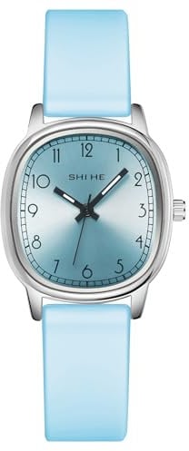 CIVO Armbanduhr Damen Leuchtend Analog Quarz Damenuhr Wasserdicht Silikonband Elegante Uhr Dünn Mode Lässig Blau Armband Uhren Geschenke für Frauen