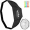 Godox SB-UE 37/95cm Octagon Softbox Kit, Octa Faltbarer Regenschirm Softbox, Tragbare Octabox mit Bowens-Mount Speedring und Tragetasche für Studio Flash Monolight, Portrait und Produktfotografie