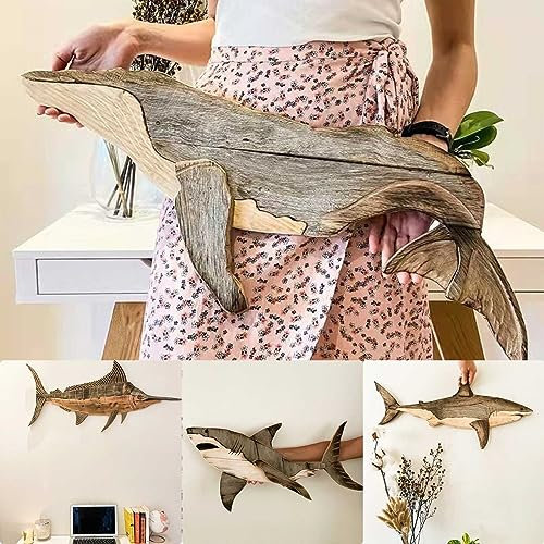 Sbyhbhyds Wal Wanddekoration Holz Navigation Dekoration,1 Stück Geometrische Ornamente Origami Minimalistische Wandkunst Hängende Deko,Ozean Fensterschmuck für Wohnzimmer Schlafzimmer Esszimmer (A)