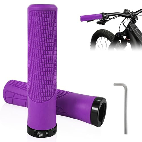 xiaoxiaozhijia Fahrradgriffe Ergonomisch,22mm Universal-Fahrrad Handgriffe,Geeignet für Mountainbike/Rennrad/Klapprad/Citybike/Roller-Fahrradlenker (Lila)