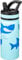 Fanhaw 550 ml Gourde Isotherme avec Paille - Bouteille Enfant en Acier Inoxydable Double Paroi, Anti-Fuite, Sans BPA, Pour Garçons et Filles (Bleu Pâle - Grand Requin)
