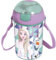 Gourde avec ouverture pop-up, bouteille en plastique réutilisable avec bandoulière, sans BPA, capacité 450 ml (Frozen)