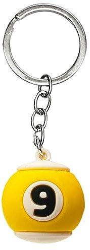 Creative Simulation Billard Keychain Pendentif N°1 à N°9 Sac de Billard Porte-clés Ornement Sports Périphériques Cadeau, 9., Standard