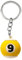 Creative Simulation Billard Keychain Pendentif N°1 à N°9 Sac de Billard Porte-clés Ornement Sports Périphériques Cadeau, 9., Standard
