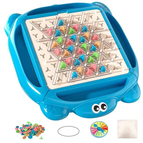 Triggle-Spiel | Interaktives Peg Triangle Schachbrettspiel | Chain Triggle Schachspiel | Ketten-Dreieck-Rätsel-Strategie-Puzzle-Spielzeug | Interaktives Steckspiel Tischspiel für Kinder