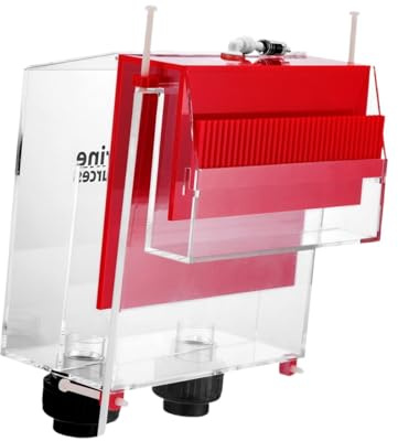Colcolo Acryl-Selbststart-Siphon zum Aufhängen an der Überlaufbox für Fischaquarien, 5000L Rot