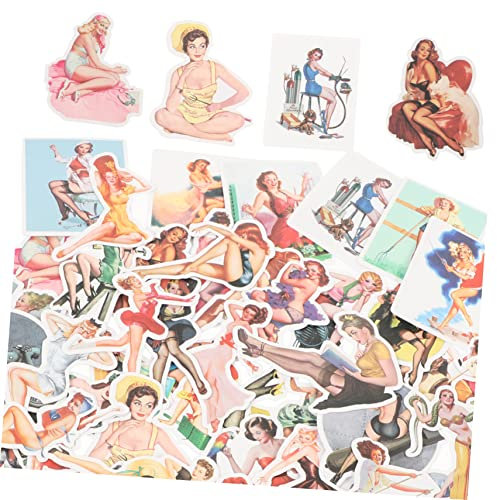 Hoement 100stücke Selbstklebende Wandsticker Graffiti Aufkleber Pvc Aufkleber Für Frauen Muster Zimmerposter Dekorative Wanddekorationen