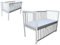 Micoland Kinderbett/Beistellbett/Babybett 2in1 120x60cm mit Matratze weiß-grau