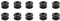 Rubber Anti Vibration Pads, Low Noise Rubber Fan Sealing Gaskets Rubber Sound Absorbing Mat for Noise Reduction (Black 10PCS)