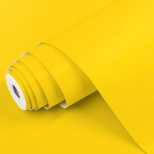 Dimex Klebefolie Uni GELB MATT Möbelfolie Dekofolie - Türfolie Küchenfolie Schrankfolie Tischfolie | 45 cm x 1 m