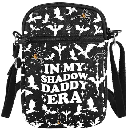 PLITI Fourth Wing Gift Dragon Rider Fans Gift Fantasy Reader Gift In My Shadow Daddy Era Fourth Wing Crossbody Bag