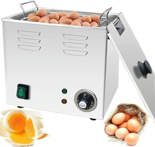 WJFTODAY 2600W Automatic Commercial Egg Boiler, Hot Spring Egg Cooker, 50Pcs Large Capacity Intelligent Half-Boiled Egg Soft-Boiled Egg Machine, Electric Egg Cooker Boiler~