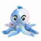 Krake Kuscheltier – 22 cm – Kuschelig weich mit gesticktem Gesicht & Schlaufe zum Anhängen (Blau)
