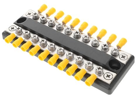 MUCKLILY Hochstromtransportlinie Verteilung Dual Boot Leistung Schiffsbatterie Platzsparende Batterie Stromschiene Platzsparender Batterie Stromverteilerblock Erdungsschiene Abs
