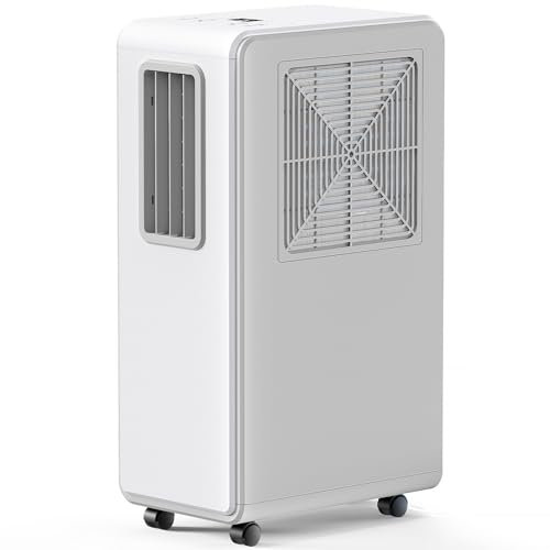 8000 BTU Air Conditioning Unit, 4 in 1 Portable Air Cooler, Dehumidifier, Fan, Air Purification for 150-300 sq.ft, Ultra Quiet, 24H Timer Cooling for Home [Energy Class A]