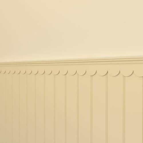 (Pack of 5) Large Scallop Trims - Unprimed - 1m Long - Wall and Shelf Edging MDF Wood (by Trims & Co.)