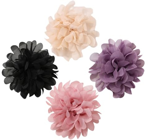 BESTYASH Set di 4 Spille Floreali da Donna Bianco, Leggere e Comode, Perfette per Banchetti Nuziali ed Eventi Eleganti