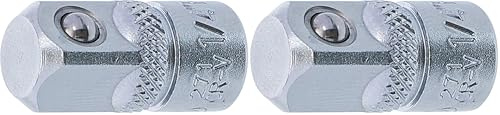 BGS 271 | Adaptateur de clé à douille | femelle 6,3 mm (1/4) - mâle 10 mm (3/8) (Lot de 2)