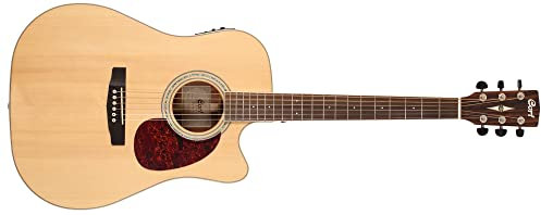 Cort MR710F Akustikgitarre, Saitenstärke .012-.053, Naturholz, Seidenmatt