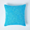HOMESCAPES Teal Blue 18 x 18 Inch Nirvana Pure Slub Cotton Cushion Cover Coordinating with Matching Throws and Bedspreads