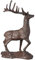 Esschert Design TT189 Hirsch Gusseisen Dekohirsch, braun, 20,3 x 13,4 x 32,8 cm