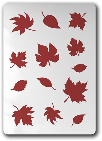 Schablone Blätter Herbst Laub 13 Blätter - BA06