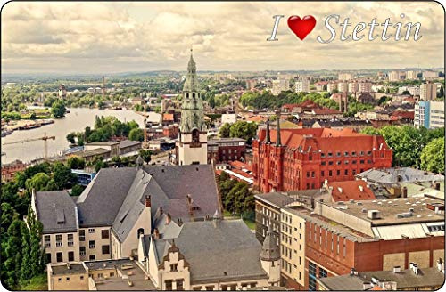 Cadora Magnetschild Kühlschrankmagnet I Love Stettin II
