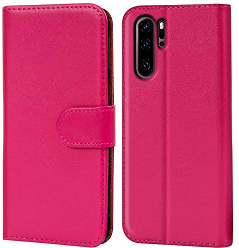 Verco kompatibel mit P30 Pro Hülle, Handyhülle für Huawei P30 Pro Tasche PU Leder Booklet Flip Case - Pink