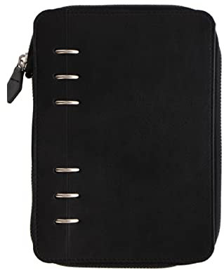 Filofax Personal A6 Notizbuch Ringbuch Clipbook Classic Schwarz ZIP Mappe 143007