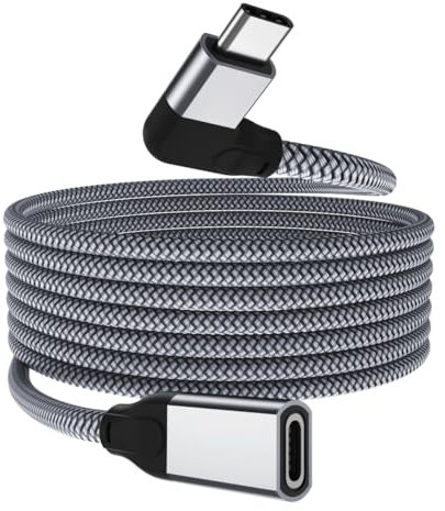 Itramax Right-Angle USB C Extension Cable 1M,Type-C 3.1 3.2 Gen2(10Gbps) Male to Female Extender,90-Degree/L-Shape USBC Thunderbolt 3 Cord for iPhone 16 15,MacBook,iPad Pro Air 4 5 Mini 6 7,Switch